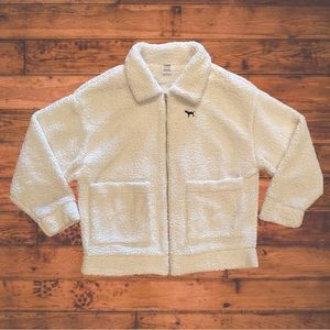 Pink Sherpa Ivory Jacket | S